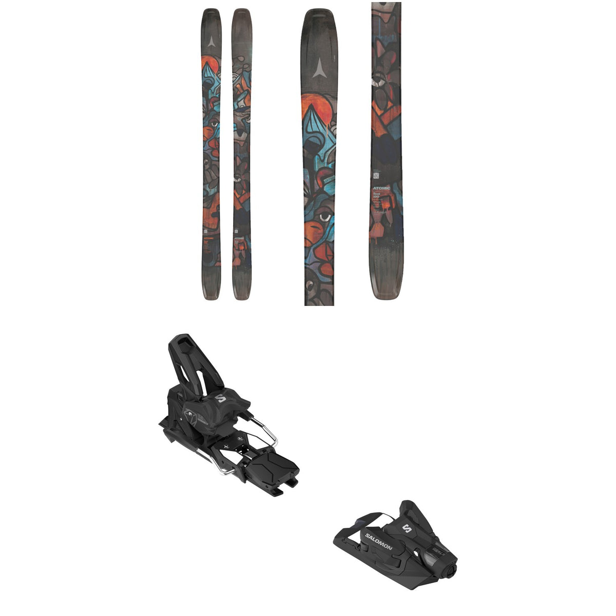 Atomic Bent 100 Skis 2026 + Salomon Strive 14 GW Ski Bindings