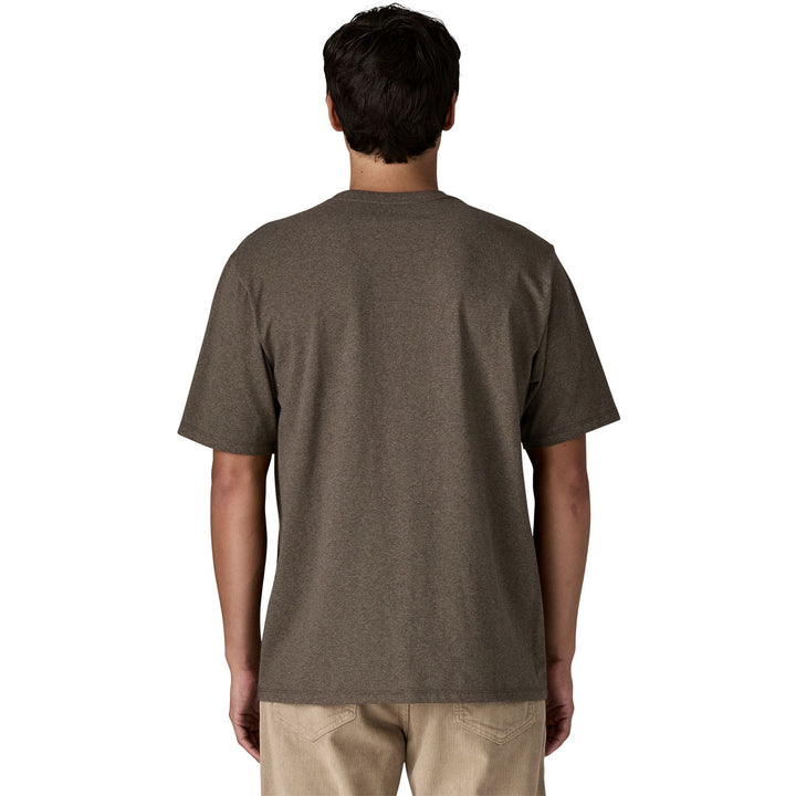 Patagonia Shop Sticker Pocket Responsibili T-Shirt - Men's Marlow Brown