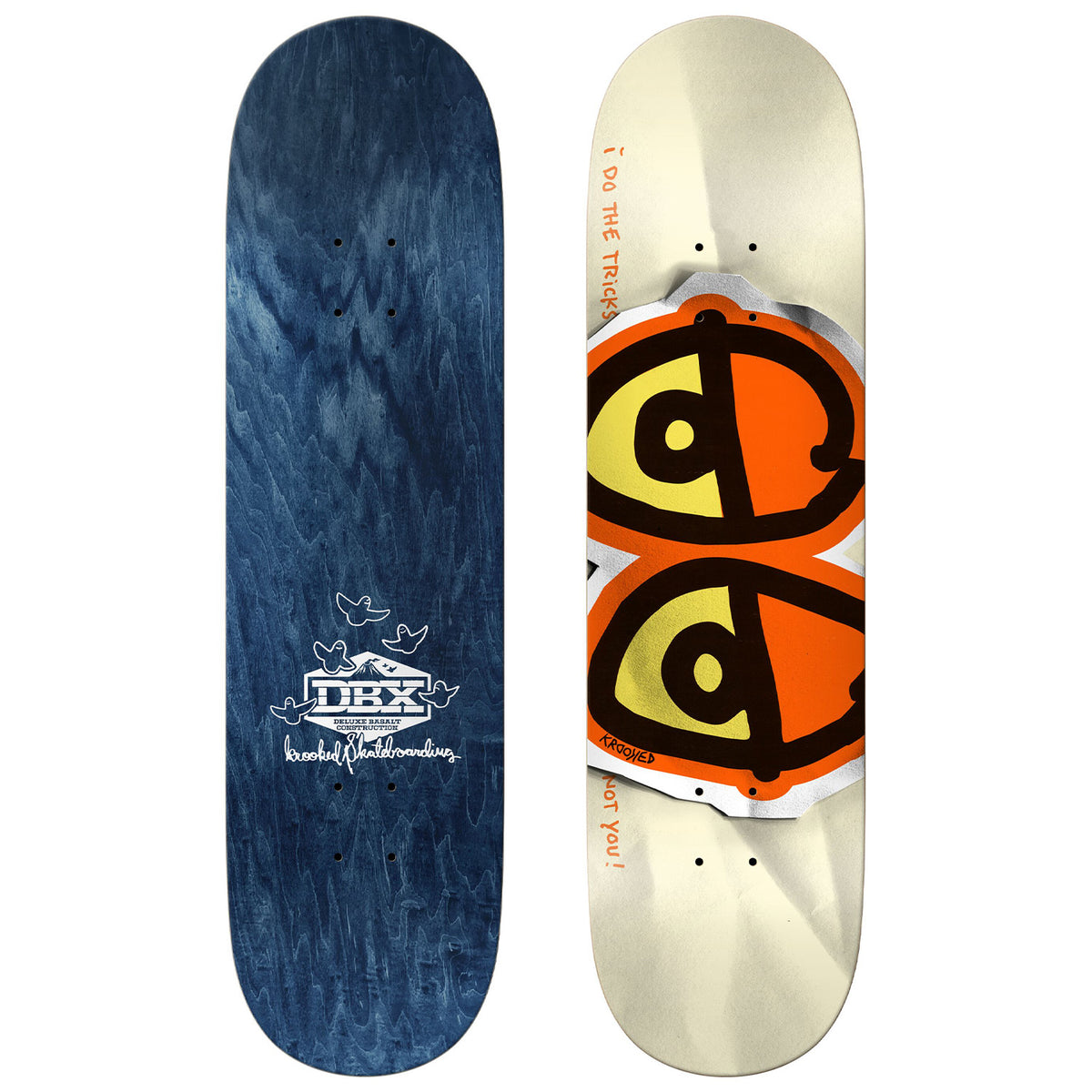 Krooked Eyes Bright Orange DBX 8.5 Skateboard Deck