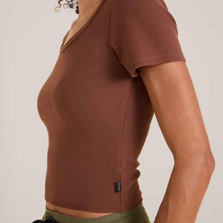 Roark Wind Worn T-Shirt - Women's Sepia