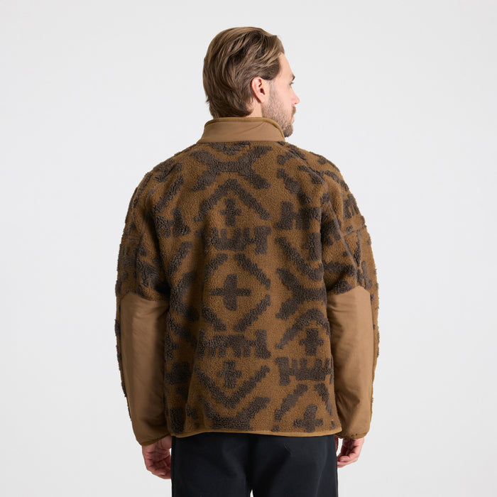 Roark Campover Jacquard Sherpa Zip Fleece - Men's Otter