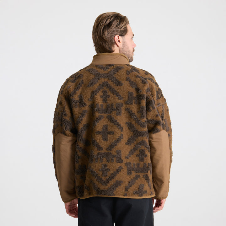 Roark Campover Jacquard Sherpa Zip Fleece - Men's Otter