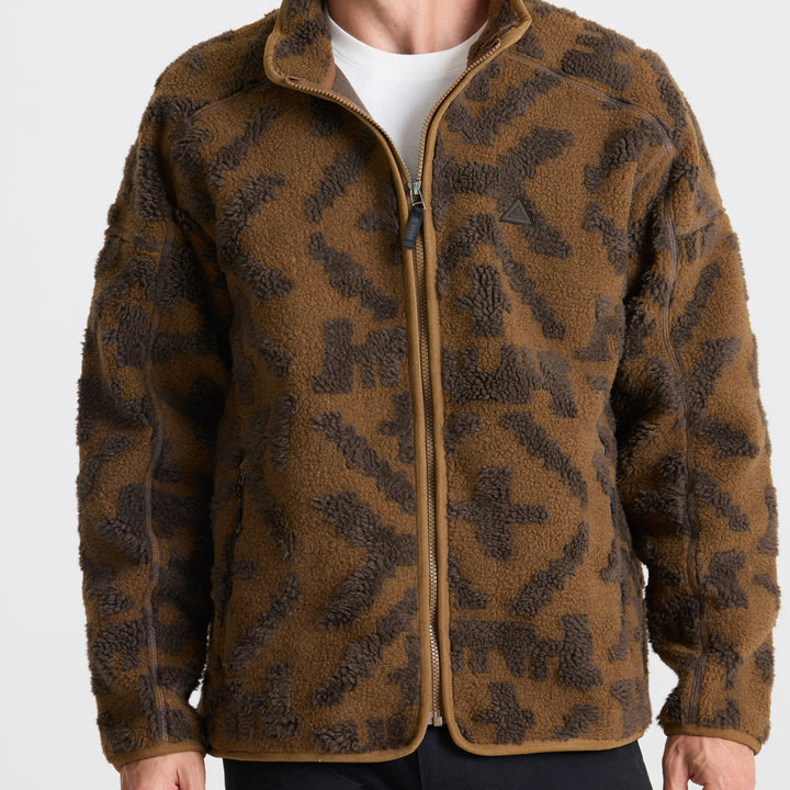 Roark Campover Jacquard Sherpa Zip Fleece - Men's Otter