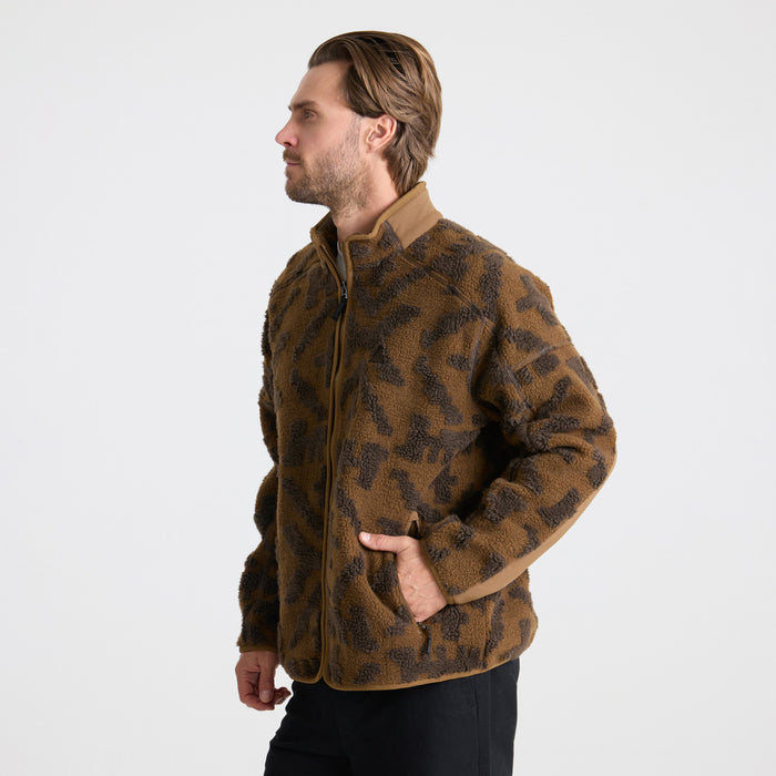 Roark Campover Jacquard Sherpa Zip Fleece - Men's Otter