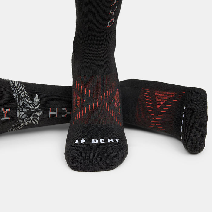Le Bent Kai Jones Pro Series Light Cushion Socks Black