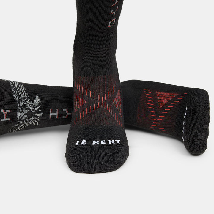 Le Bent Kai Jones Pro Series Light Cushion Socks Black