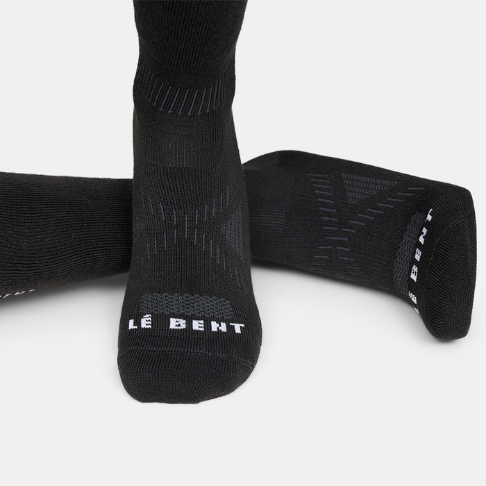 Le Bent Targeted Cushion Logo Snow Socks Black