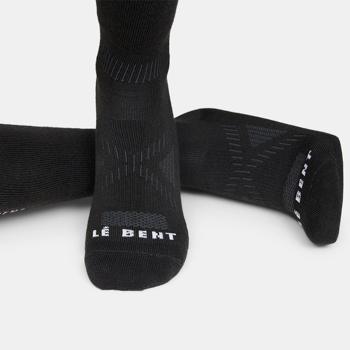 Le Bent Targeted Cushion Logo Snow Socks Black