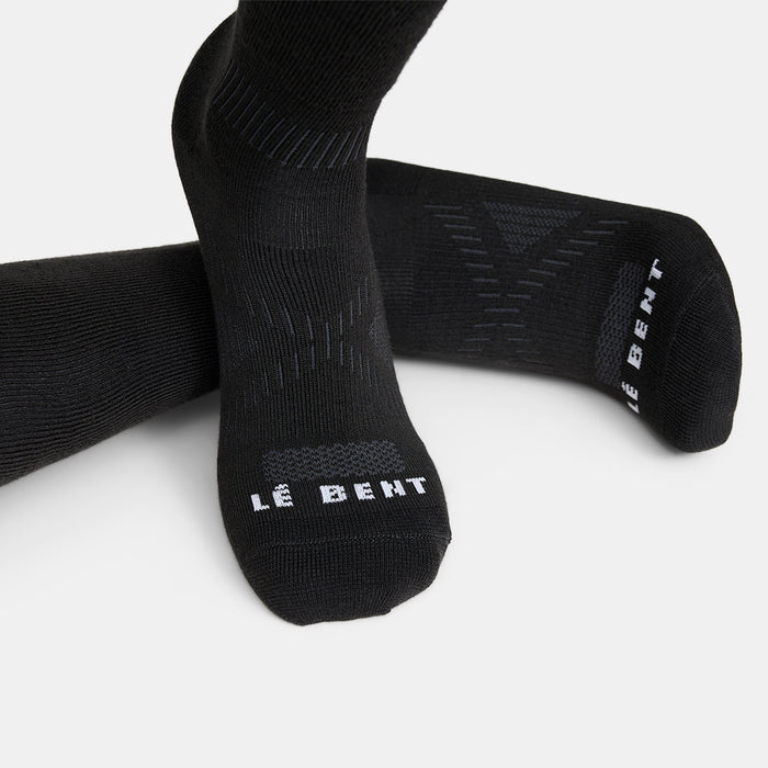 Le Bent Targeted Cushion Logo Snow Socks Black