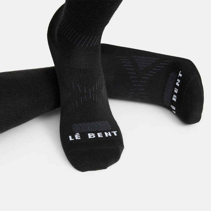 Le Bent Targeted Cushion Logo Snow Socks Black