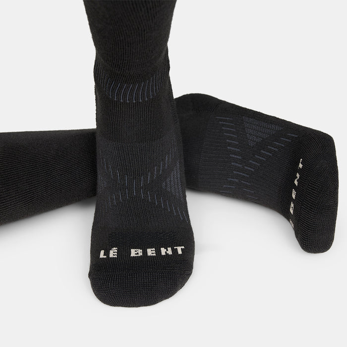 Le Bent Light Cushion Logo Socks Black