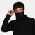 Le Bent Double Up Heavyweight Antarctic Grid Fleece Neck Gaitor Black