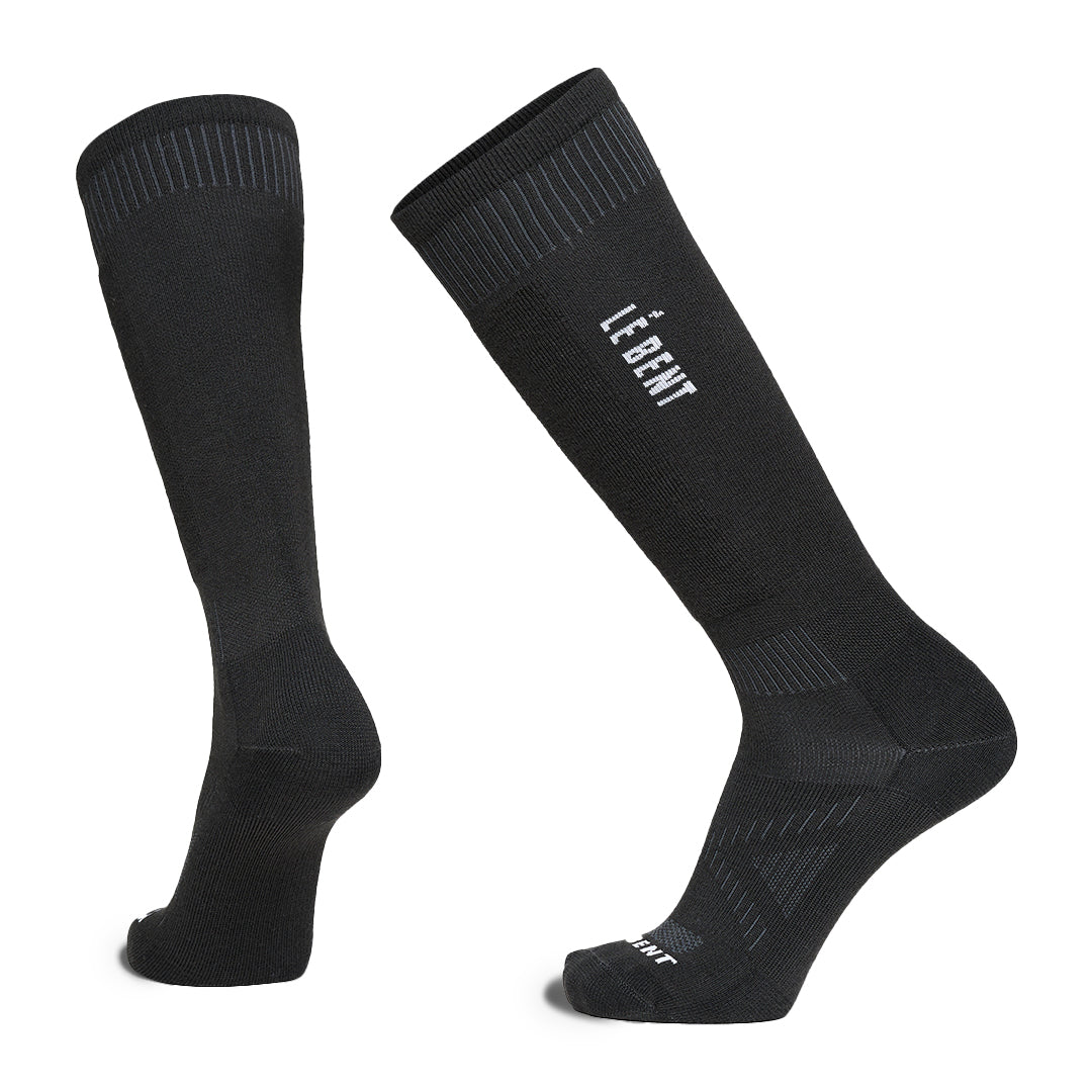 Le Bent Targeted Cushion Logo Snow Socks Black