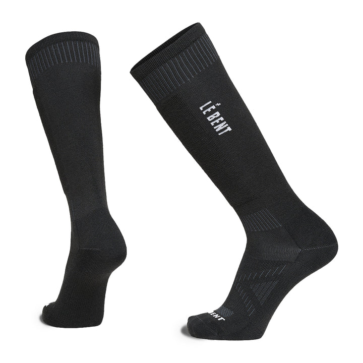 Le Bent Targeted Cushion Logo Snow Socks Black