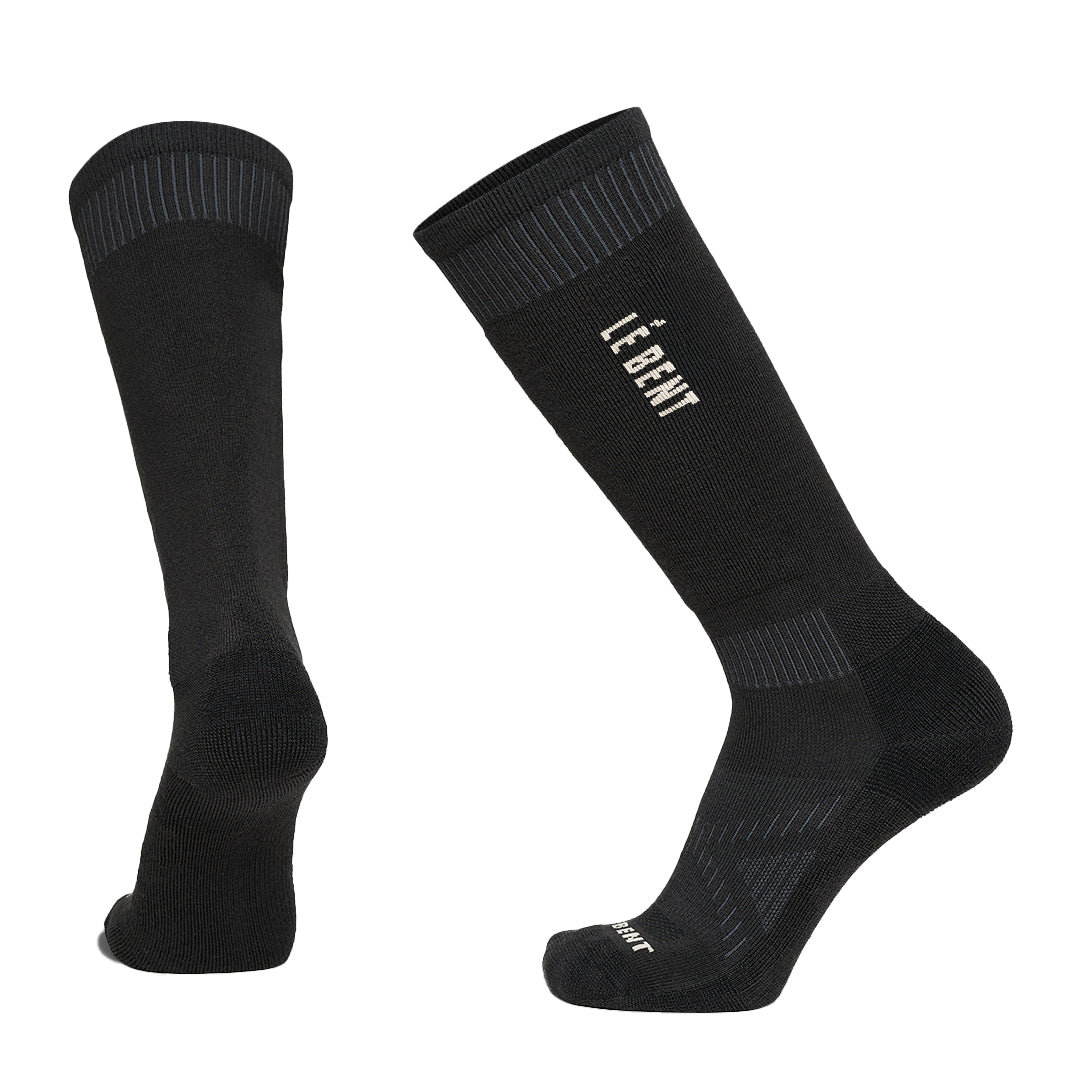 Le Bent Light Cushion Logo Socks Black