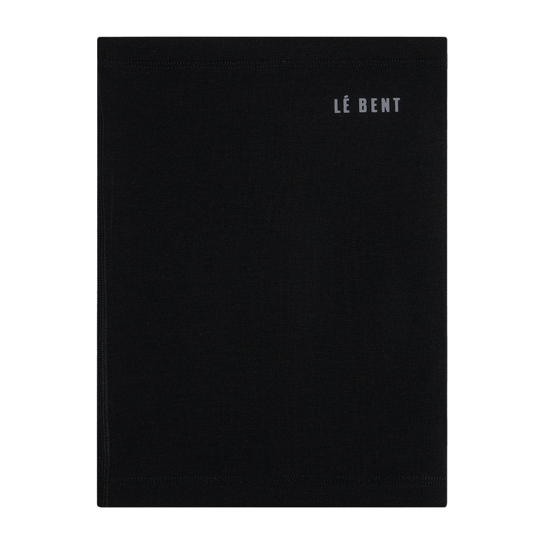 Le Bent Double Up Heavyweight Antarctic Grid Fleece Neck Gaitor Black