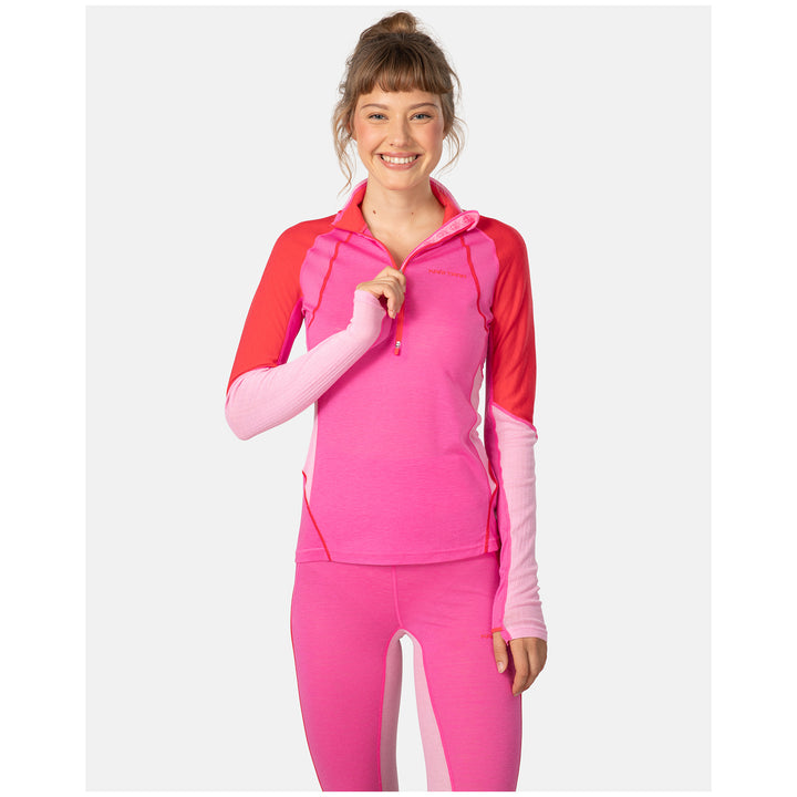 Kari Traa Alma Half Zip Top - Women's Shocking Pink