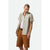 Brixton Charter Print Short-Sleeve Shirt - Men's Whitecap/Ivy Green Stripe