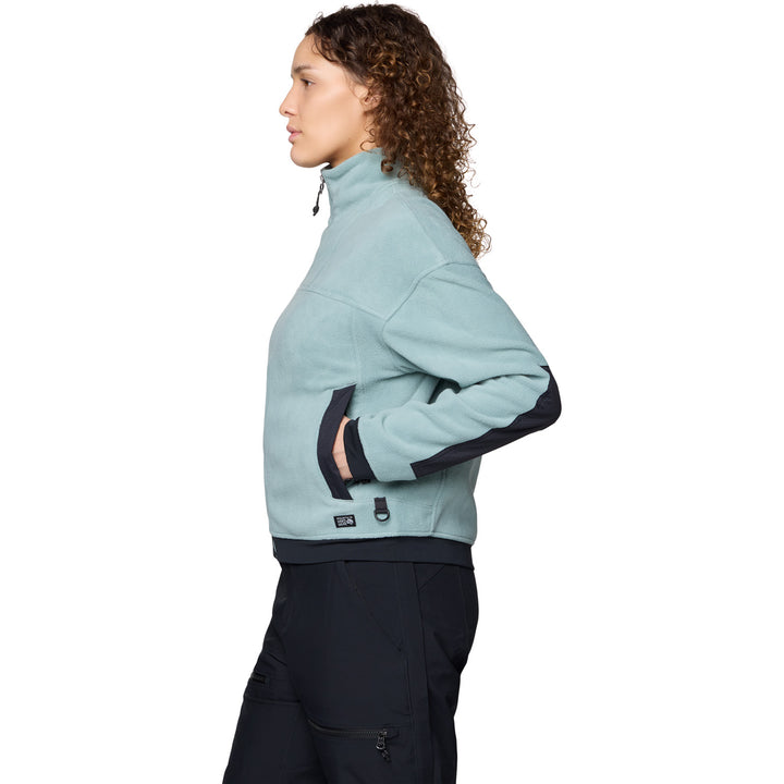 Mountain Hardwear Powder Maven™ Fleece Full Zip Jacket - Women's Blue Sage/Black