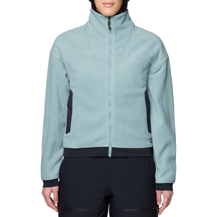 Mountain Hardwear Powder Maven™ Fleece Full Zip Jacket - Women's Blue Sage/Black