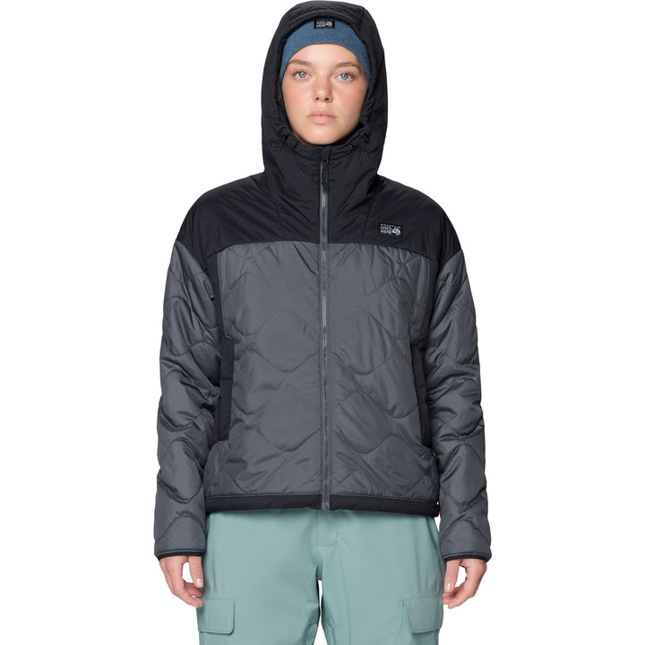 Mountain Hardwear Aprés Pro™ Insulated Hooded Jacket - Women's Volcanic/Black