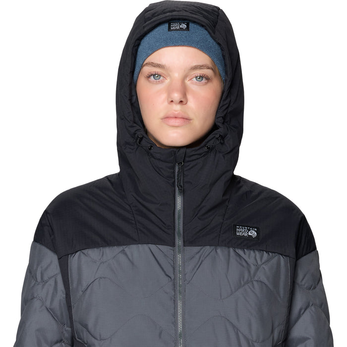 Mountain Hardwear Aprés Pro™ Insulated Hooded Jacket - Women's Volcanic/Black
