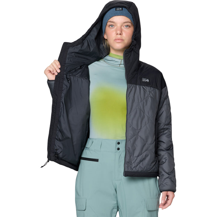 Mountain Hardwear Aprés Pro™ Insulated Hooded Jacket - Women's Volcanic/Black