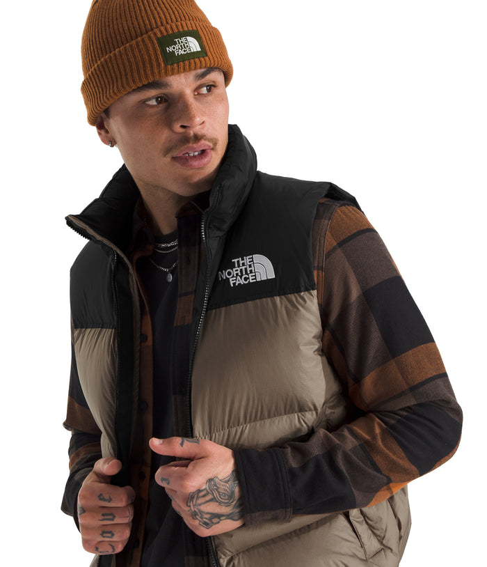 The North Face 1996 Retro Nuptse Vest - Men's Mocha Brown/TNF Black