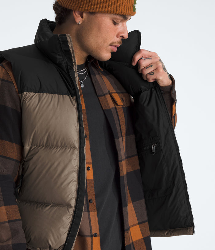 The North Face 1996 Retro Nuptse Vest - Men's Mocha Brown/TNF Black