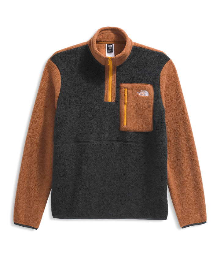 The North Face Yumiori 1/4 Zip Jacket - Men's Asphalt Grey/Burnt Umber/Summit Gold