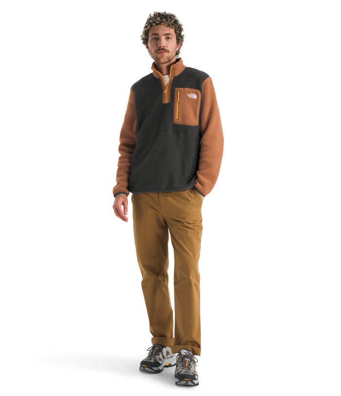 The North Face Yumiori 1/4 Zip Jacket - Men's Asphalt Grey/Burnt Umber/Summit Gold