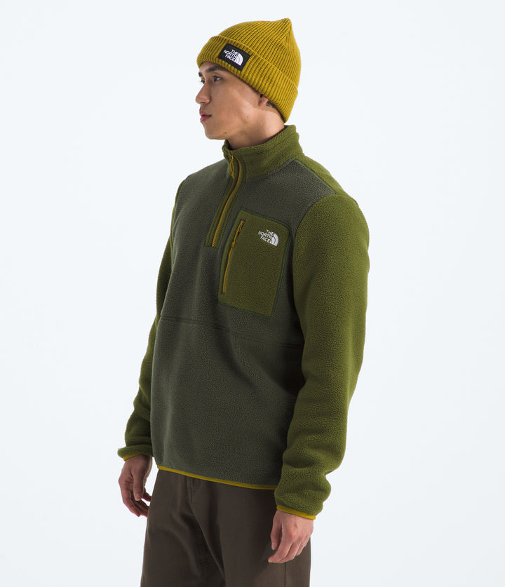 The North Face Yumiori 1/4 Zip Jacket - Men's New Taupe Green/Woodland Green/Deep Dijon
