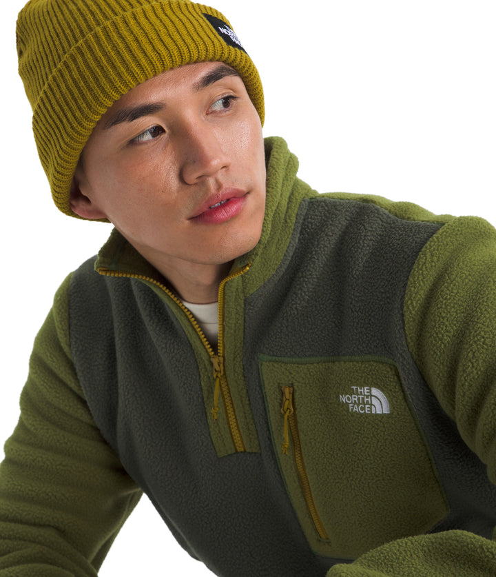 The North Face Yumiori 1/4 Zip Jacket - Men's New Taupe Green/Woodland Green/Deep Dijon