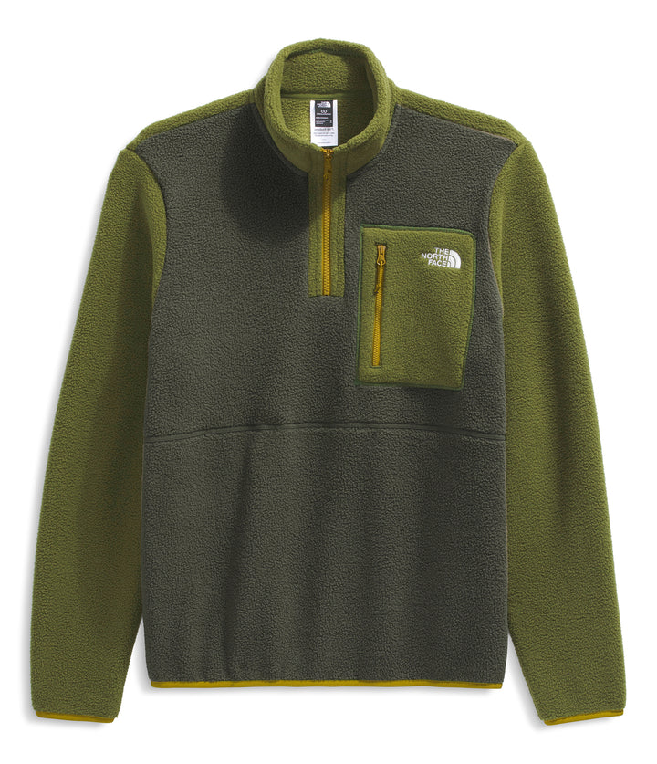 The North Face Yumiori 1/4 Zip Jacket - Men's New Taupe Green/Woodland Green/Deep Dijon