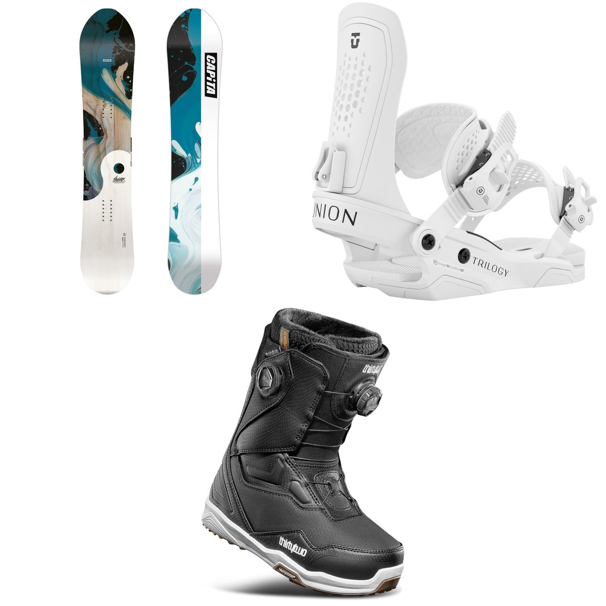 CAPiTA The Navigator Snowboard + Union Trilogy Snowboard Bindings + thirtytwo TM-2 Double Boa Snowboard Boots - Women's 2026