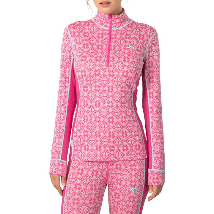 Kari Traa Rose Half Zip Top - Women's Shocking Pink
