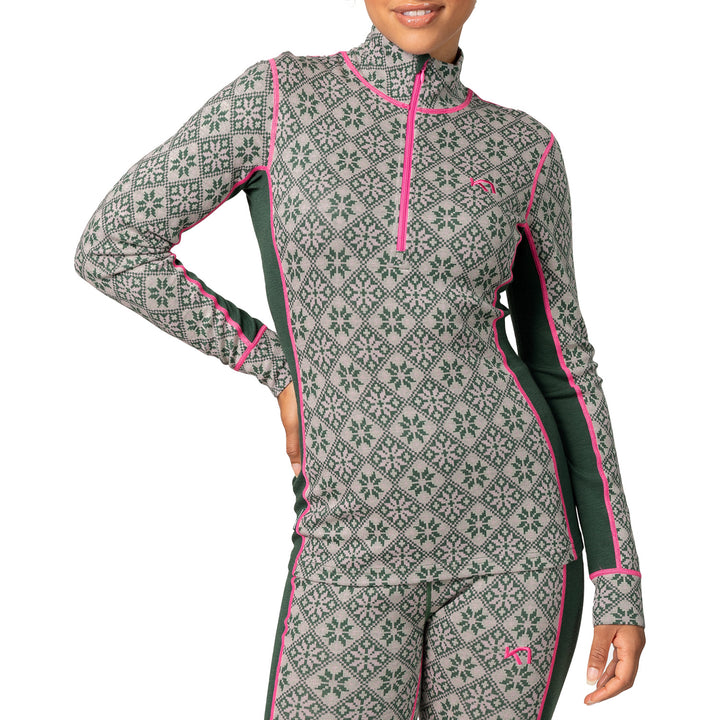 Kari Traa Rose Half Zip Top - Women's Thyme Green