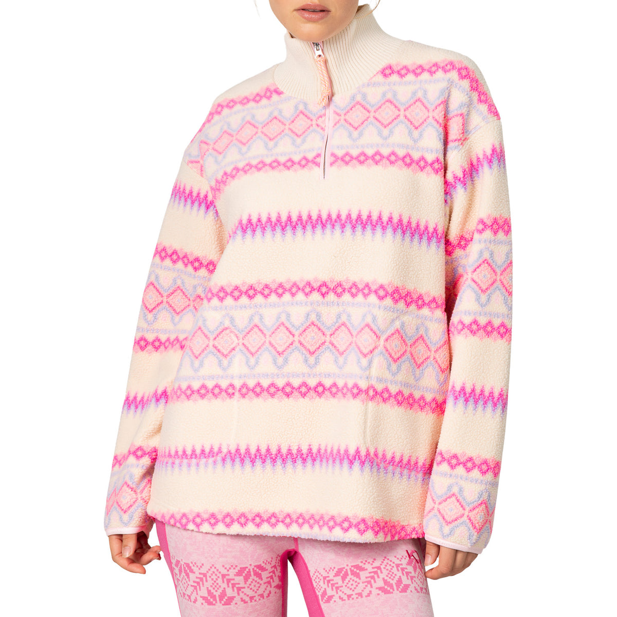 Kari Traa Ruthie Midlayer Half Zip Fleece - Women's Bjerk White