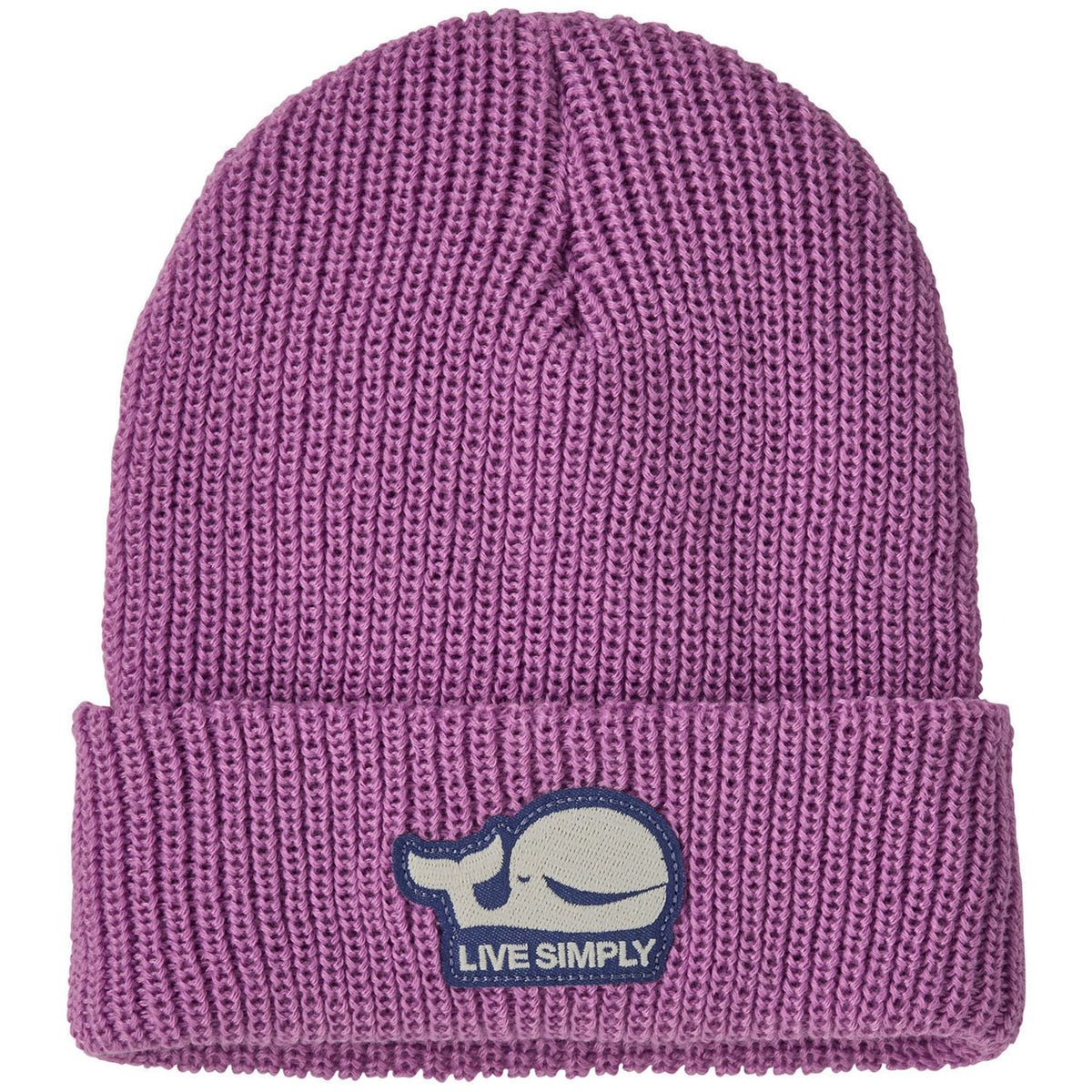 Patagonia Logo Beanie - Infants' Live Simply Whale Patch/Brisk Purple