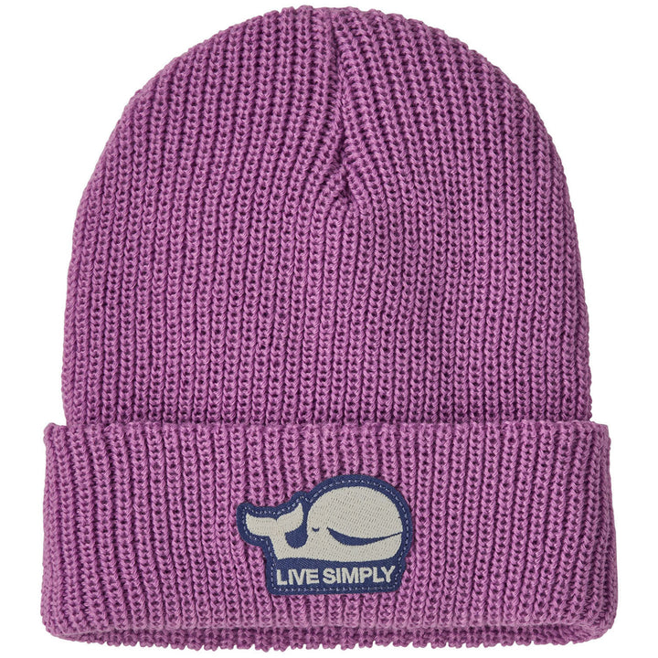 Patagonia Logo Beanie - Infants' Live Simply Whale Patch/Brisk Purple