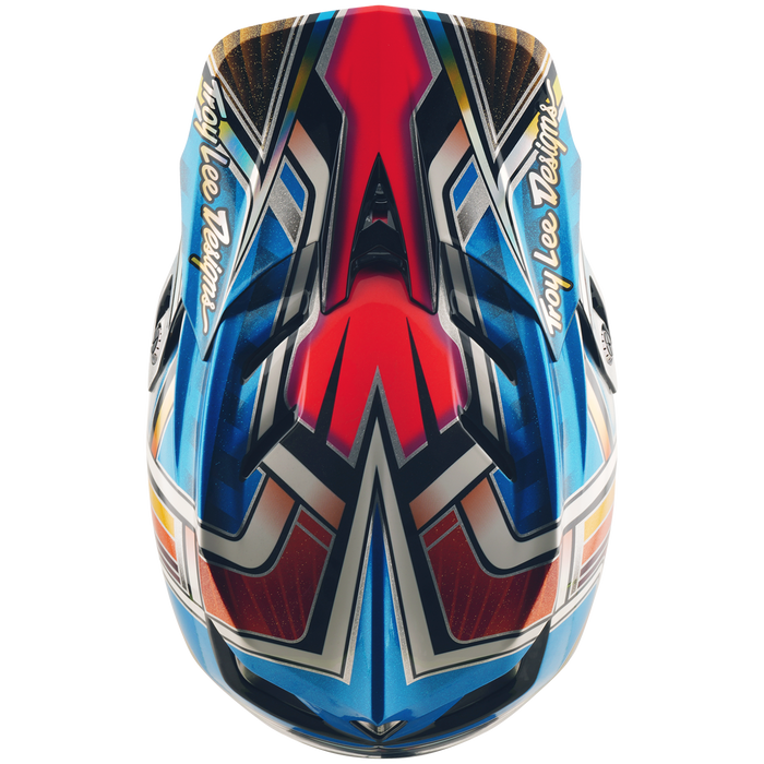 Troy Lee Designs D4 Carbon MIPS Bike Helmet Lowrider Blue