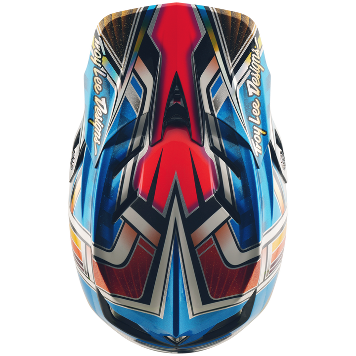 Troy Lee Designs D4 Carbon MIPS Bike Helmet Lowrider Blue