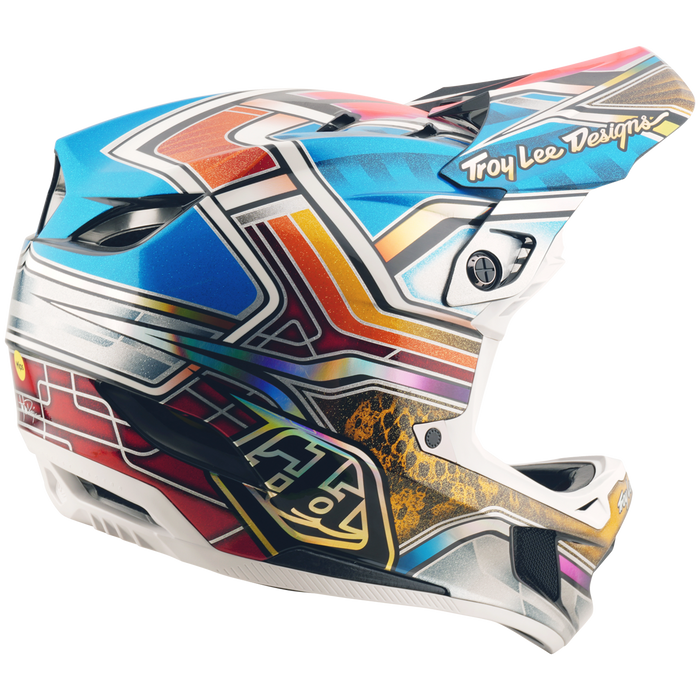 Troy Lee Designs D4 Carbon MIPS Bike Helmet Lowrider Blue