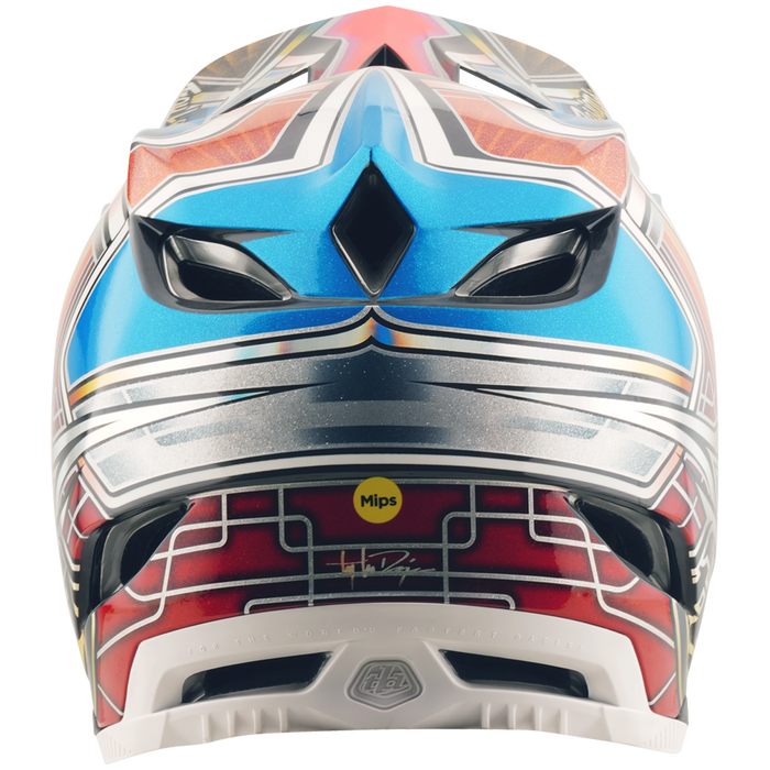 Troy Lee Designs D4 Carbon MIPS Bike Helmet Lowrider Blue