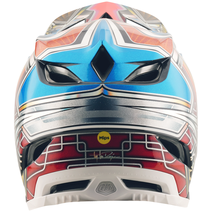 Troy Lee Designs D4 Carbon MIPS Bike Helmet Lowrider Blue