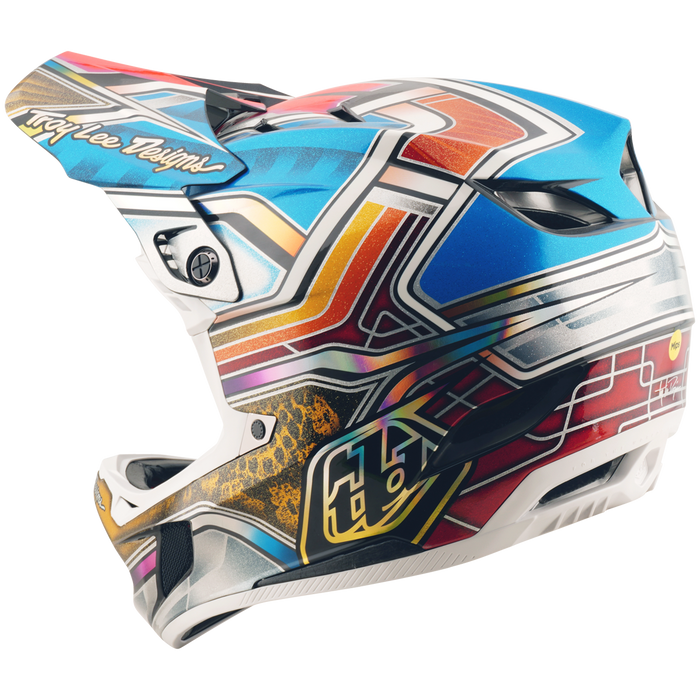 Troy Lee Designs D4 Carbon MIPS Bike Helmet Lowrider Blue