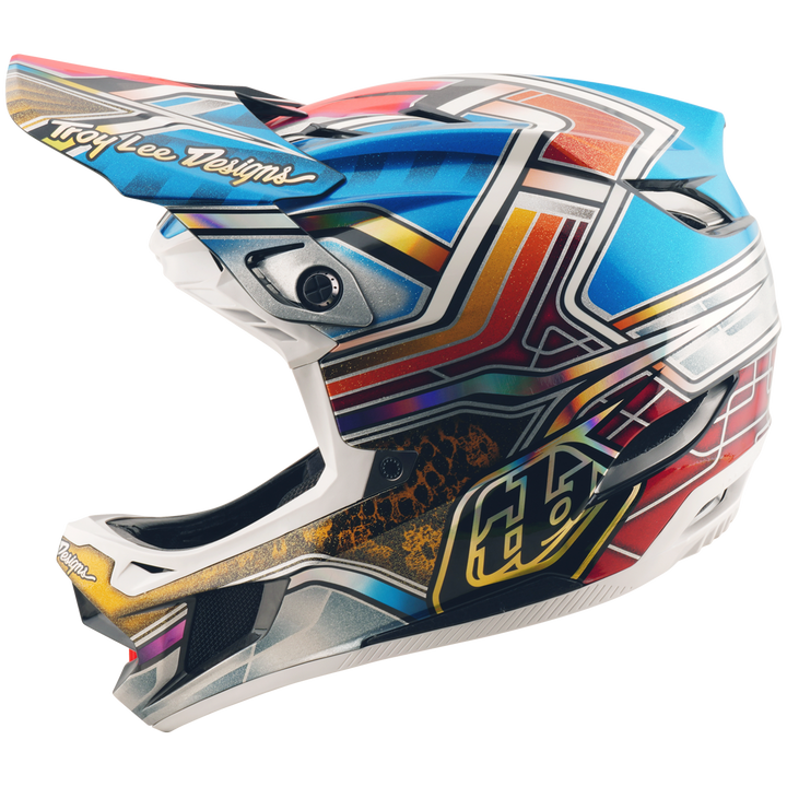 Troy Lee Designs D4 Carbon MIPS Bike Helmet Lowrider Blue