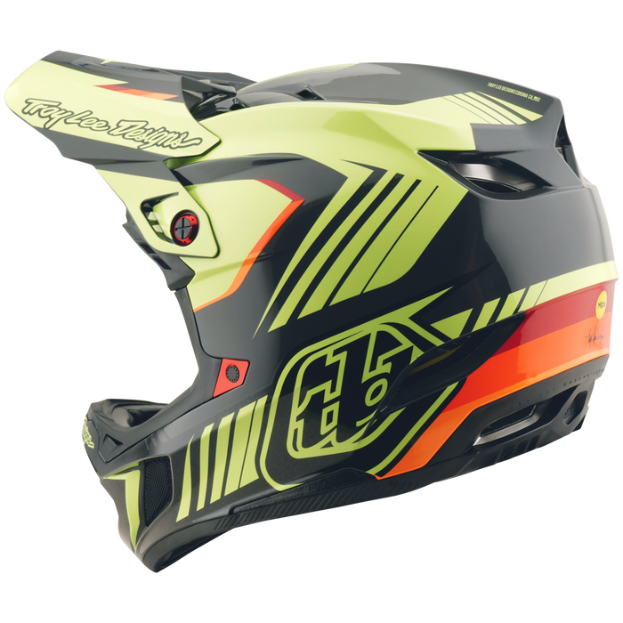 Troy Lee Designs D4 Polyacrylite MIPS Bike Helmet Qualifier Black/Yellow