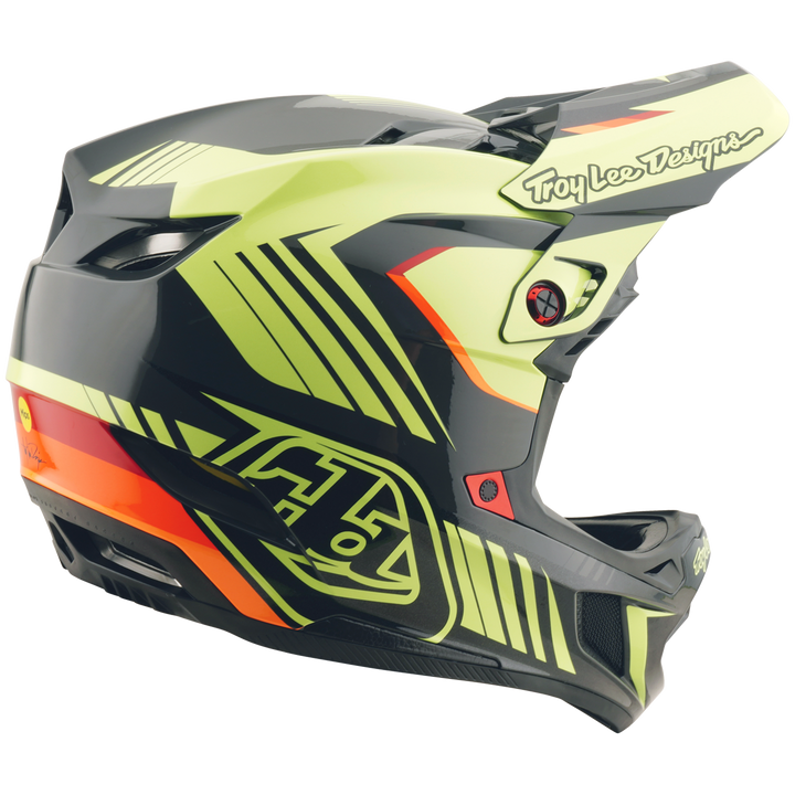 Troy Lee Designs D4 Polyacrylite MIPS Bike Helmet Qualifier Black/Yellow