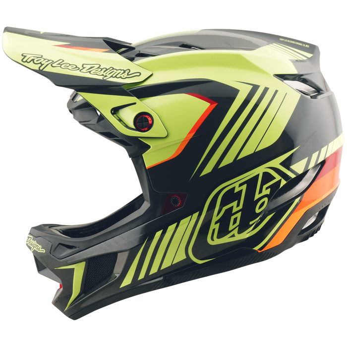 Troy Lee Designs D4 Polyacrylite MIPS Bike Helmet Qualifier Black/Yellow